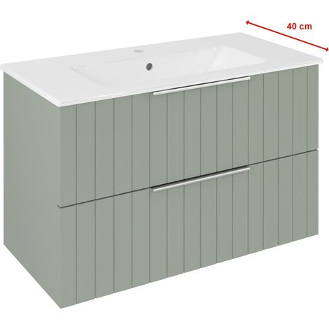 CIRASA STRIP meuble sous-vasque 78x54x39cm, vert