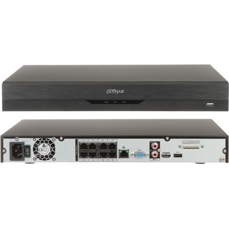 Dahua registratore IP 4K 8 canali PoE WizSense - NVR4208-8P-EI (4K)S