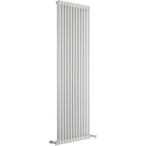 Milano Windsor White Cast Iron Style Double Column Vertical Radiator - 1800mm x 560mm (1/5)