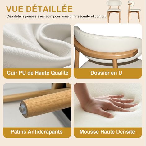 Set tavolo pranzo rotondo con 2 sedie MDF rovere OKMYHOME (1/2)