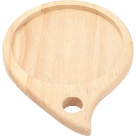 Planche à découper ronde multifonctionnelle en bois pour le camping, idéale pour la charcuterie et les fruits. (1/5)