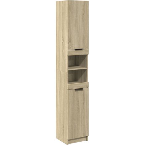 Badschrank Sonoma-Eiche 32x34x188,5 cm