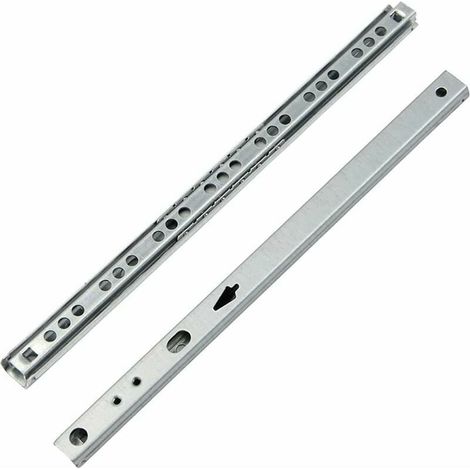 SHINING HOUSE Schubladenführung, 2 Paar Metall-Kugellager-Schubladenführungen, Kugellagerführungen, Schubladenführungsschienen, Kugellagerführungen für Möbelschubladen, 246 x 17 x 10 mm (1/5)