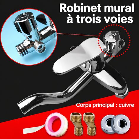Mitigeur douche encastré 12 encastré - 3 fonctions - modèle à emmanchement vanne mélangeuse 1,2 kg – Livraison gratuite