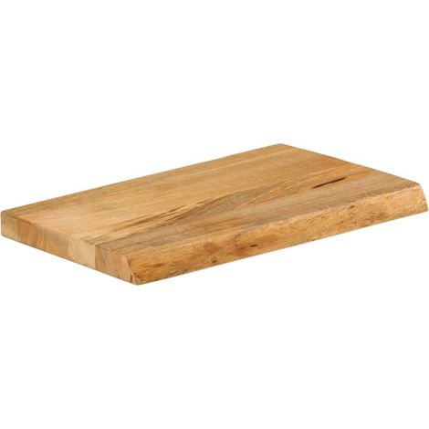 Dessus de table  Dessus de bureau  Plateau de table à bord vivant 40x30x3,8 cm bois massif manguier