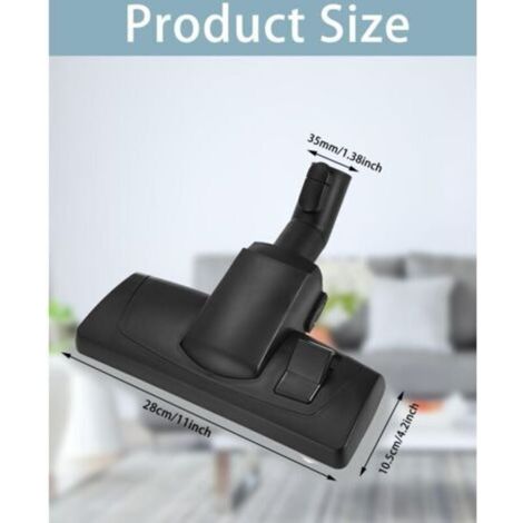 Brosse d'aspirateur pour Miele série C3 Complete & C1,C2,C3 Compact –EcoLine (Plus),PowerLine,35mm Brosse à aspirateur Universelle, commutable avec dispositif de verrouillage et de stationnement (1/4)