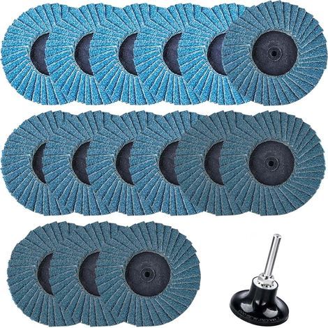 Mini disques à lamelles pour perceuse, grain 40/60/80, kit de 15 disques de ponçage de 50 mm avec adaptateur 6,35 mm, accessoire de ponçage pour visseuse sans fil (1/5)