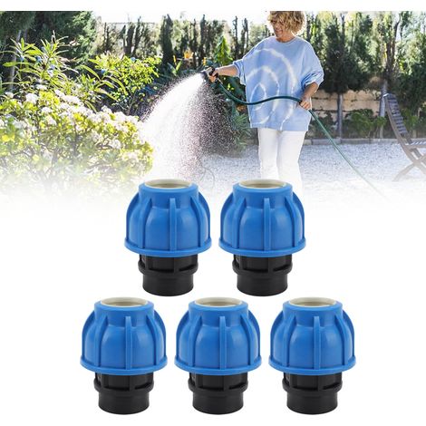 5 Stück/Verkauf von PE-Schnellkupplungen, Direktverschraubungen, Schnellkupplungen für PE-Kunststoff-Trinkwasserleitungen, Sanitärrohre und -fittings, 32G3/4 Direkt-Innengewinde-Fittings. (1/5)