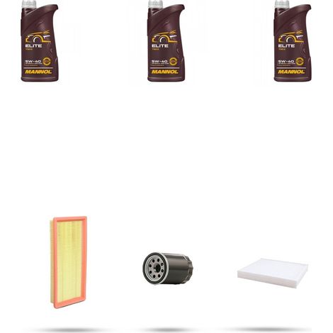 Kit tagliando 3 FILTRI e 3L OLIO compatibile con Fiat Grande Punto 1.4 16v 70kw dal 2006 (1/4)