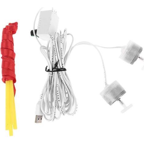 Ventilateur de plafond anti-mouches avec interrupteur marche/arrêt, câble d'alimentation USB de 327 cm, double tête. (1/4)