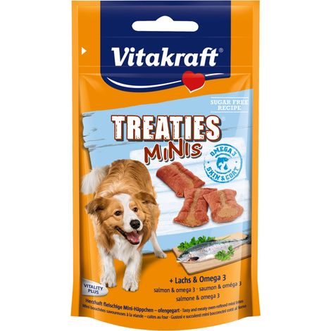 Vitakraft Hundesnack Treaties Minis Lachs & Omega - 8 x 48g