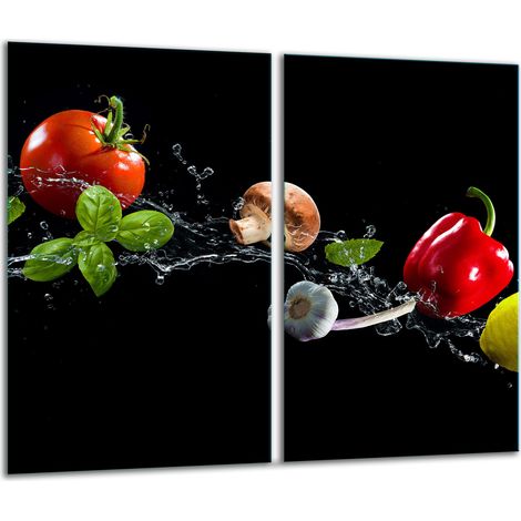 Tagliere in vetro 2x 30x52 nero (1/5)