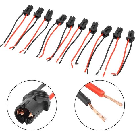 10pcs Douille T10 LED Support de Lampe Connecteur Femelle pour Ampoule Auto Camion Bateau (1/4)