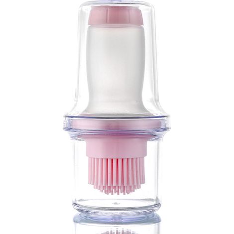1 Pièce Brosse en Silicone pour Bouteille D'Huile D'Olive Couleur Rose, Distributeur de Condiments de Cuisine pour Vinaigre, 38.1 cm (1/5)