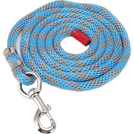 Horse lead, heavy-duty nylon rope, for pet training, 6.6 feet long, blue-grey (1/5)