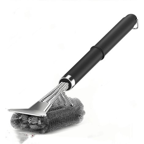 Brosse de nettoyage et grattoir pour barbecue 3 en 1 (1/5)