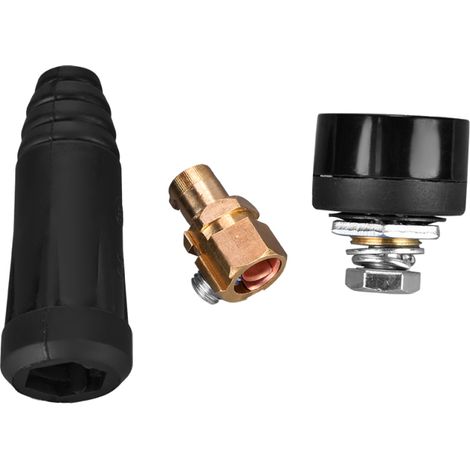 Beyamis connecteur rapide de câble de soudage noir de style européen DKJ35-50, adaptateur à fixation rapide (1/5)