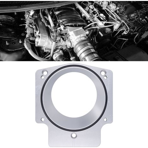 Support de collecteur d'admission 92 mm pour modifications automobiles, compatible avec GM GEN III LS1 LS2 LS6 LSX LS4 argent. (1/5)