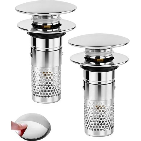 Bouchon Evier Salle de Bain et Lavabo, 3,2-4 cm Bouchon Baignoire (1/5)