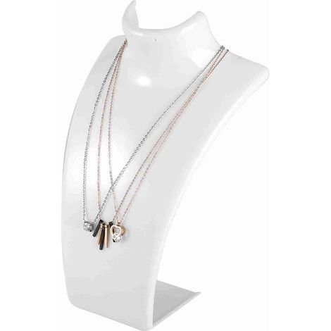 3 Collier Collier Brouilleur d'oreille, Mannequin Head Buste Stand Model Model Boîte Rack de bijoux, pour Organisation de la boutique de bijoux, 13,8 x 21,5 cm (Blanc) (1/5)