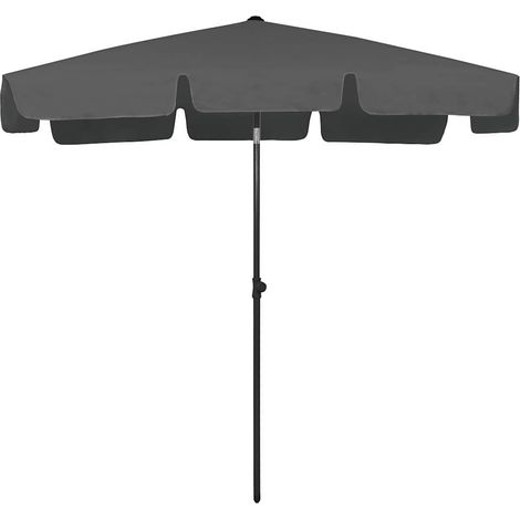 Ombrellone Parasole da Spiaggia Antracite 200x125 cm (1/5)