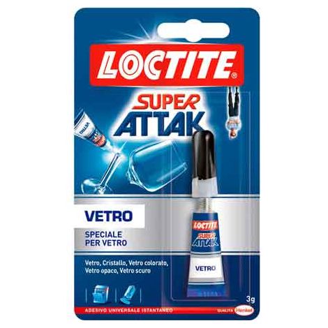 COLLA 'SUPER ATTAK VETRO' 3 gr - LOCTITE