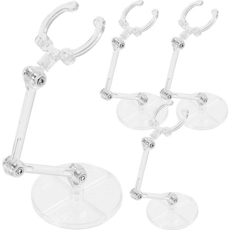 Lot de 4 supports pour figurines articulées, socles d'exposition et supports pour figurines.-12.00X6.50X5.00CM-As Shown