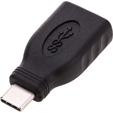BeMatik - Adaptateur OTG USB 3.0 USB-C mâle vers USB-A femelle noir (1/5)