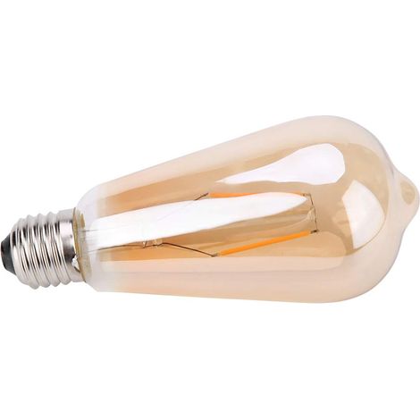 AMPOULE DE LAMPE À LED EN VERRE DÉCORATION D'ÉCLAIRAGE MARRON RÉTRO PROPAGE UNE LUMIÈRE UNIFORME POUR LE CAFÉ (2W) (1/5)