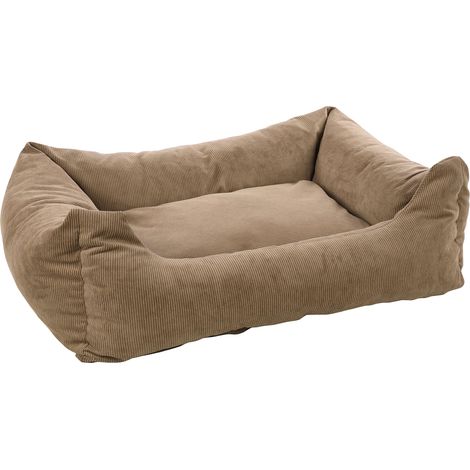Lit pour Chien Chat Celeste Beige - Coussin pour Chien Chat - Panier pour Chien Chat - 100x80x30cm - Lavable - Fond Anti-dérapant - Housse Amovible - Lieu de Couchage Doux et Confortable (1/5)