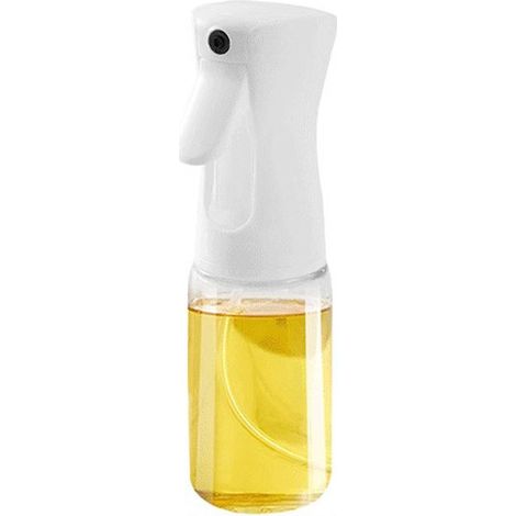 Pulvérisateur d'huile Vaporisateur d'huile en verre 200 ml Pulvérisateur de brouillard non colmatant pour huile d'olive Eau Sauce soja Cuisson Cuisson Rôtir Barbecue (Blanc) (1/4)