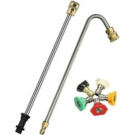 Coavas – Lance de pulvérisation coudée 0,35 m – Compatible Karcher K2 K3 K4 K5 K6 K7 – Buse d'angle réglable pour nettoyage gouttières (1/5)