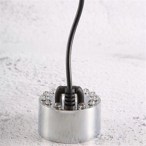 Brumeur Mini avec 12 LED, brumisateur à eau pour bassin, fontaine et étang, générateur de brouillard décoratif (1/5)