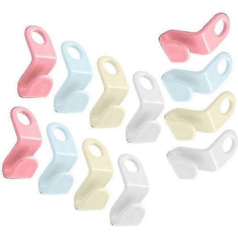 Crochets de fixation pour cintres (lot de 20), antidérapants, compatibles avec l'organisation de votre dressing, couleurs assorties, grande robustesse. (1/5)