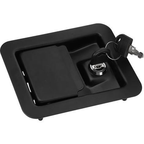 Plaque de verrouillage pour portillon en acier inoxydable, fixation 4 coins, accessoire silencieux pour armoire avec clés (1/5)