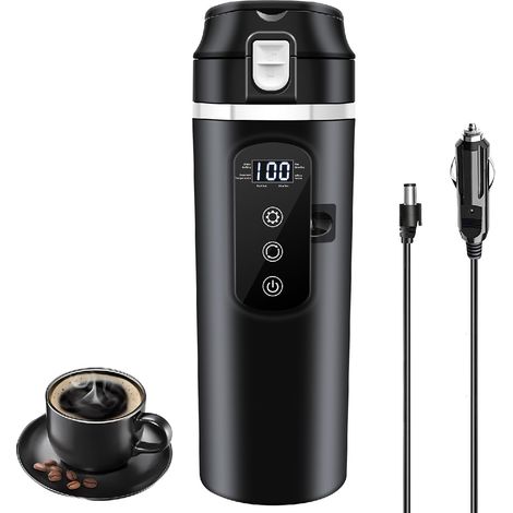 Cubilete Eléctrico Para Coche - 500 Ml - Control Táctil Con Selección De Temperatura - Compatible Con Vehículos De 10 V A 24 V Dc - Para Coche, Caravana Y Viajes (1/5)