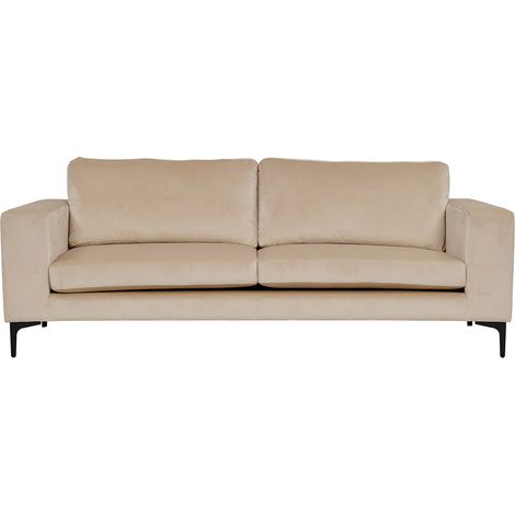 Bolero Sofa 3 Personen velour beige.