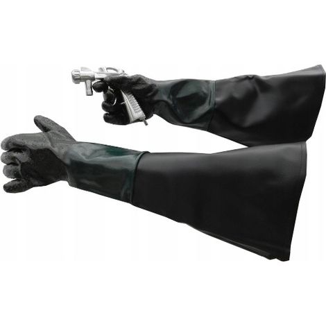 Guantes largos para chorro de arena para cabina de chorreadora de arena (1/5)