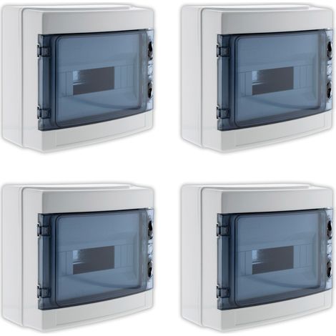 Lot de 4 coffrets étanches IP65 8 modules + accessoires - Zenitech (1/5)