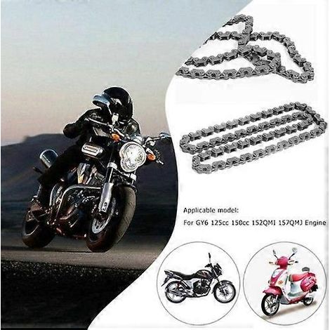 Chaîne de distribution à 90 maillons pour moteurs GY6 125CC 150CC 152QMI 157QMJ ( scooters, cyclomoteurs, quads, karts) (1/5)