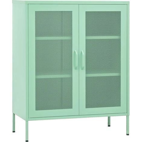 Armadio di stoccaggio dal design mint moderno 80 x 35 x 101,5 cm con ripiani regolabili in acciaio mint 020046867