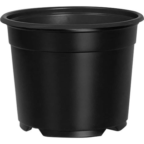 Runder Blumentopf 100 pcs Schwarz Ø 10 x 8 cm Kunststoff vidaXL