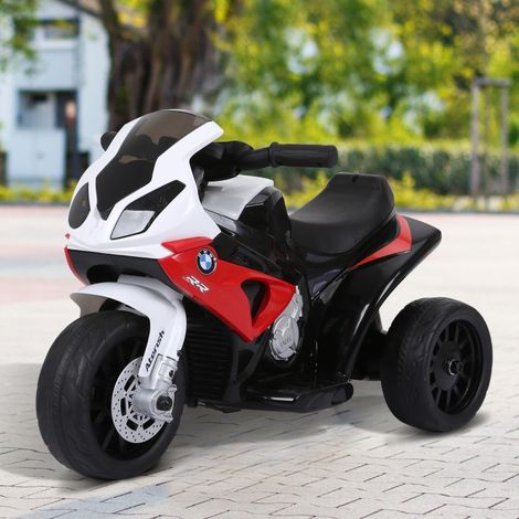 Motocicleta eléctrica infantil, 66x37x44 cm, con música y luces, acero, roja (1/5)