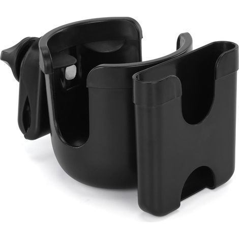 Portavasos multifuncional - Apto para cochecitos, patinetes y sillas de ruedas - Incluye soporte para teléfono - Diseño giratorio 360°