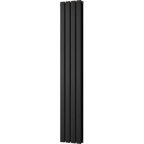 Typhoon - Black Vertical Radiator H1600mm x W272mm Double Panel