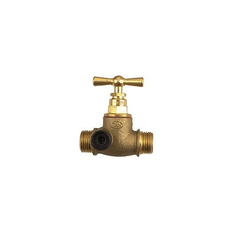 Robinet d"arrêt M/M D15x21 sans épaulement avec purge