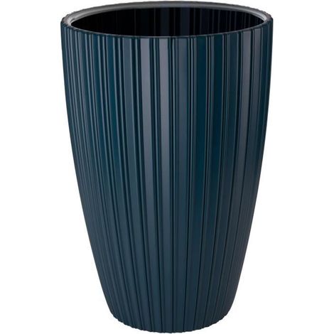 Pot de fleurs - GARDEN ID - Fancy - 40 x 58 cm - Pour jardin, balcons ou intérieurs - Bleu pétrole