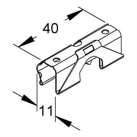 NIEDAX DECKELHALTEFEDER RDHF 9 E2 DECKELKLAMMER POUR KABELTRAGSYSTEM 4013339920457