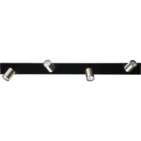Plafonnier noir Bounce avec 4 points nickel - 5491-05-37-100-4 (1/3)