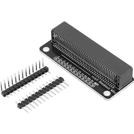 Connecteur de carte d'extension plaqué or pour composants MINI/Micro:bit, broches 2.54mm (noir) (1/5)